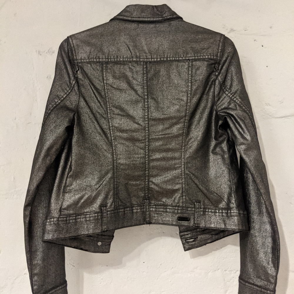 Guess dark silver denim jacket - Picture 2 of 6